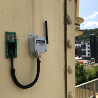 Wireless strain (stress) gauge SenSpot sensor installed on a bridge girder